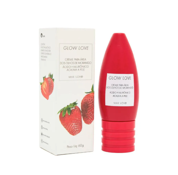 Creme Para Área dos Olhos de Morango Glow Love - Max Love