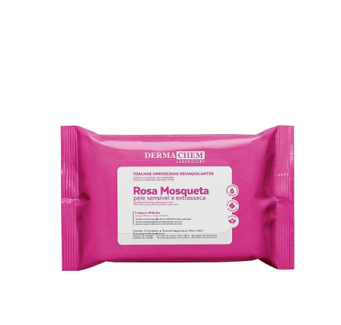 Lenços Demaquilante Rosa Mosqueta 25un