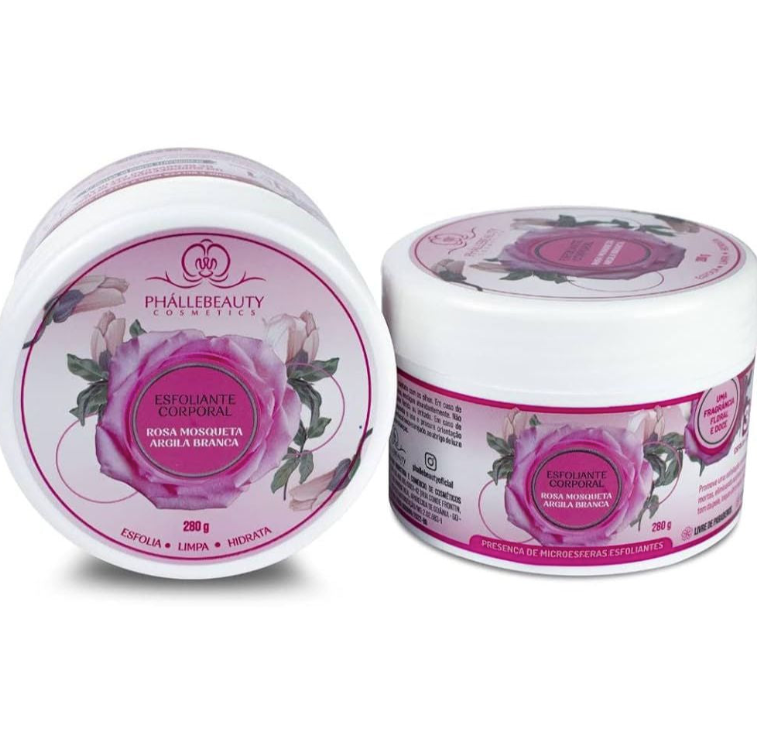 Rosa Mosqueta com Argila Branca Phallebeauty-280G